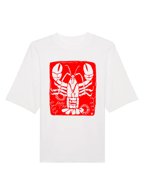 Crewneck Oversized T-shirt Lobster Club Red